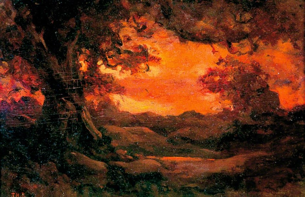Paesaggio con sole rosso - York Art Gallery